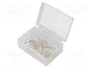 Kit: LED; THT; 5mm; 50pcs; white warm; 3÷15V; plastic box; 7.5mA; 30° OPTOSUPPLY