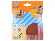 Sanding plate; Granularity: 120; Ø125mm; 5pcs. PG PROFESSIONAL