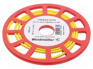 Markers; Marking: U; 1.3÷3mm; PVC; yellow; -30÷80°C; leaded; CLI C WEIDMÜLLER