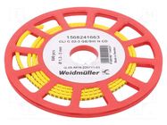 Markers; Marking: N; 1.3÷3mm; PVC; yellow; -30÷80°C; leaded; CLI C WEIDMÜLLER