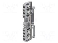 Splice terminal: rail; 280; 20A; 800V; spring clamp; grey; ways: 1 WAGO