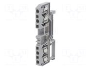 Splice terminal: rail; 280; 20A; 800V; spring clamp; grey; ways: 1 WAGO