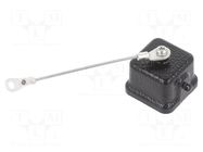 Protection cover; size 3A; Han® M; IP65,IP67; with latch HARTING