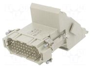 Connector: HDC; contact insert; male; 10A; 250V; Han D® AV; PIN: 40 HARTING