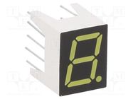 Display: LED; 7-segment; 10mm; 0.39"; No.char: 1; white; 65mcd OPTOSUPPLY