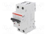 Circuit breaker; 400VAC; Inom: 4A; Poles: 2; for DIN rail mounting ABB