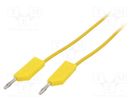 Test lead; 60VDC; 16A; with 4mm axial socket; Len: 2m; yellow HIRSCHMANN T&M