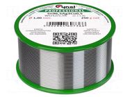 Tin; lead free; Sn96,5Ag3Cu0,5; 1mm; 250g; reel; 217÷220°C; 2.5% CYNEL