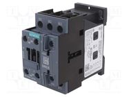 Contactor: 3-pole; NO x3; Auxiliary contacts: NO + NC; 110VAC; 12A SIEMENS