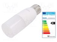 LED lamp; warm white; E27; 230VAC; 950lm; P: 9.5W; 240°; 3000K PHILIPS