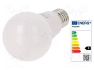 LED lamp; neutral white; E27; 230VAC; 470lm; P: 5W; 4000K; CRImin: 80 PILA