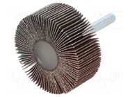 Grinding pin; Granularity: 120; Mounting: rod 6mm; Ø50x20mm PG PROFESSIONAL