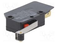 Microswitch SNAP ACTION; 16A/250VAC; with lever (with roller) OMRON Electronic Components