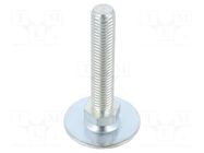 Foot; Base dia: 40mm; M12; steel; Plunger length: 60mm ELESA+GANTER