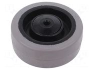 Transport wheel; Ø: 100mm; W: 36mm; rubber; Shore hardness: 65 RADER