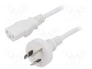 Cable; 3x0.75mm2; AS/NZS 3112 (I) plug,IEC C13 female; PVC; 1m LIAN DUNG