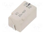 Capacitor: electrolytic; SMD; 33uF; 40VDC; 7.6x14.3x8.2mm; ±20% VISHAY