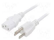 Cable; 3x18AWG; IEC C13 female,NEMA 5-15 (B) plug; PVC; 1.8m LIAN DUNG