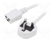 Cable; 3x1.5mm2; BS 1363 (G) plug,IEC C19 female; PVC; 1.5m; 13A LIAN DUNG