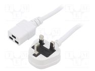 Cable; 3x1.5mm2; BS 1363 (G) plug,IEC C19 female; PVC; 1.8m; 13A LIAN DUNG