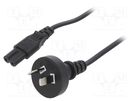 Cable; 2x0.75mm2; AS/NZS 3112 (I) plug,IEC C7 female; PVC; 1.8m LIAN DUNG