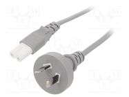 Cable; 2x0.75mm2; AS/NZS 3112 (I) plug,IEC C7 female; PVC; 3m LIAN DUNG