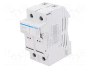 Fuse disconnector; 8x32mm; for DIN rail mounting; 25A; 400V; IP20 HAGER