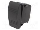 ROCKER; SPST; Pos: 2; OFF-(ON); 10A/250VAC; black; IP56; none; SRD SWITCH COMPONENTS