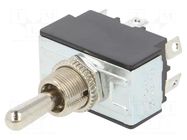 Switch: toggle; Pos: 3; DPDT; ON-OFF-ON; 21A/14VDC; TB/TB1; 50mΩ; 17N SWITCH COMPONENTS