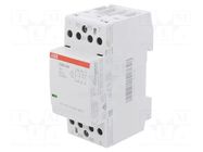 Contactor: 4-pole installation; 25A; 24VAC,24VDC; NC x2 + NO x2 ABB