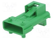 Connector: wire-wire; JPT; male; plug; for cable; PIN: 4; green TE Connectivity