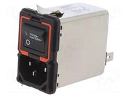 Connector: AC supply; socket; male; 10A; 250VAC; FN9289; -25÷85°C SCHAFFNER