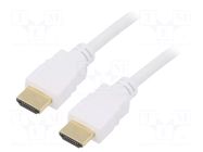 Cable; HDMI plug,both sides; PVC; HDCP 2.2,HDMI 2.0; 10m; white GOOBAY