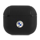 BMW BMA3SSLBK AirPods 3 cover black / black Geniune Leather Silver Logo, BMW