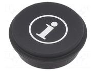 Button; round; Ø21mm; black; 09 EAO