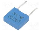 Capacitor: polyester; 100nF; 63VAC; 100VDC; 5mm; ±10%; -55÷125°C EPCOS