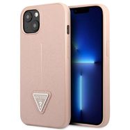 Guess GUHCP13MPSATLP iPhone 13 6.1 &quot;pink / pink hardcase SaffianoTriangle Logo, Guess