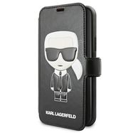 Karl Lagerfeld KLFLBKSN65FIKPUBK iPhone 11 Pro Max black / black book Full Body, Karl Lagerfeld