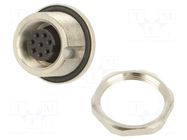 Connector: M9; socket; female; Plating: gold-plated; 125V; 1A; IP67 BINDER