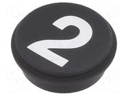 Button; round; Ø21mm; black; 09; Button marking: 2 EAO