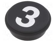 Button; round; Ø21mm; black; 09; Button marking: 3 EAO