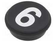 Button; round; Ø21mm; black; 09; Button marking: 6 EAO