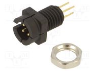 Connector: circular; 709,719; 60V; PIN: 4; socket; male; THT; 3A; IP40 BINDER