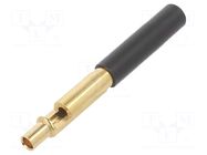 Connector: 4mm banana; socket; 19A; 300V; black; gold-plated STÄUBLI
