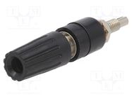 Socket; 4mm banana; 35A; 30VAC; 60VDC; black; nickel plated STÄUBLI