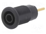 Connector: 4mm banana; socket; 24A; 1kV; black; gold-plated STÄUBLI