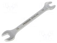 Wrench: flat; 14mm,15mm; Chrom-vanadium steel; SlimLine PROXXON