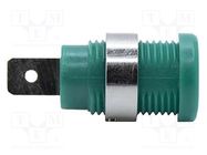 Connector: 4mm banana; socket; 35A; 1kV; green; nickel plated MUELLER ELECTRIC