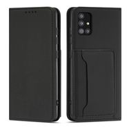 Magnet Card Case Case for Samsung Galaxy A12 5G Pouch Wallet Card Holder Black, Hurtel