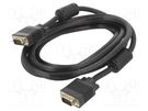 Cable; D-Sub 15pin HD plug,both sides; black; 3m; Øcable: 8mm VCOM